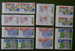ZAIRE 1990  N° 1331 / 34  **  ; CAT : 20,00€     4 Séries - Unused Stamps