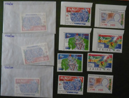 ZAIRE 1990  N° 1331 / 34  **  ; CAT : 25,00€     5 Séries - Unused Stamps