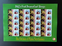Papua New Guinea PNG 2007 Mi. 1244 Personalized Pope Pape Jean Johannes John Paul II (3) Saint Orchids Flowers - Orquideas