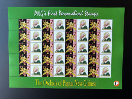 Papua New Guinea PNG 2007 Mi. 1244 Personalized Pope Pape Jean Johannes John Paul II (5) Saint Orchids Flowers - Papas