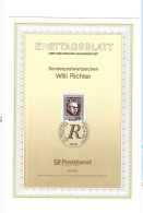 Ersttagsblatt.Format: 15 X 21 Centimètres.Willy Richter. - Sonstige & Ohne Zuordnung