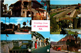 Florida St Augustine Greetings With 8 Views - St Augustine