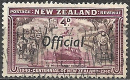 New Zealand 1940 Used Offical Stamp The Progress Of Transport Train Ship 4d [WLT367] - Gebraucht