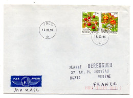 NORVEGE--1996--OSLO Pour VEDENE-84 (France).  Beaux Timbres (fruits) ...cachet - Storia Postale