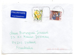 Suède--1998-- FALKOPING  Pour VEDENE-84 (France).  Beaux Timbres (fleur, Histoire ) ...cachet - Cartas & Documentos