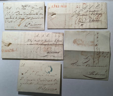 VIA DI MARE 1787-1850 5 Cover NAPOLI>PALERMO Sicilia (ship Mail Lettera Italia Italy Sicily Naples Prephilately - Napoli