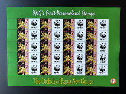 Papua New Guinea PNG 2007 Mi. 1244 Personalized WWF World Wide Fund For Nature Panda Faune Fauna Orchids Flowers - Orsi