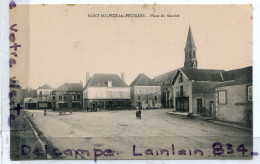 - Saint SULPICE Les FEUILLES - ( Hte-Vienne ), Place Du Marché, éditeur De Guéret,  Enfant, Non écrite,, TTBE, Scans. - Saint Sulpice Les Feuilles