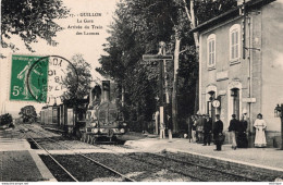 C P A - 89 - GUILLON  -   La Gare  Arrivée Du Train Des Laumes - Guillon
