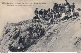 C P A Artilleurs Alpin Montant Une  Piece  De Canon     T B E - 1914-18