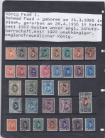 ÄGYPTEN - EGYPT - DYNASTIE- REGIERENDE MONARCHIE - KÖNIG FUAD PORTRÄT 1927 GESTEMPELT - USED - Used Stamps