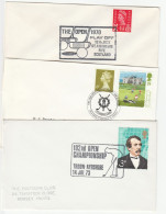 3 Diff 1970s -1990s GOLF The OPEN CHAMPIONSHIP Event COVERS Stamps Cover GB Sport - Golf