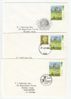 3 Diff 1990s GOLF Event  COVERS  Scotland St Andrews Carnoustie  Stamps Cover GB Sport - Golf