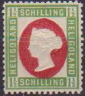 HELIGOLAND ANTICHI STATI  1869-73 EFFIGE REGINA VITTORIA  UNIF. 9 MLH  VF DENT.13 E 1/2 X 14 E 1/2  MLH VF - Heligoland