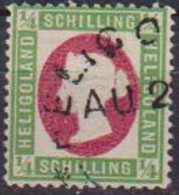 HELIGOLAND ANTICHI STATI  1869-73 EFFIGE REGINA VITTORIA  UNIF. 5a  USATO  VF DENT.13 E 1/2 X 14 E 1/2  MLH VF - Helgoland