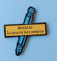 Pin's Renault La Sécurité Bien Comprise Amortisseur - Renault