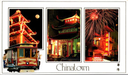 19-8-2023 (2 T 55) USA - San Francisco (19 X 11 Cm) Chinatown  (with Tramway - Trolley-car) - San Francisco