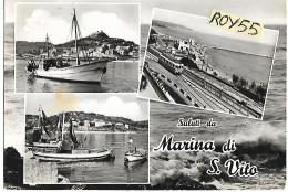 Abruzzo-chieti-marina Di S.vito Vedute Vedutine Saluti Da Marina Di S.vito Veduta Treno Littorina Locale Anni 60 - Otros & Sin Clasificación