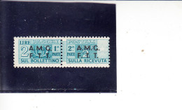 TRIESTE  1947-8  - Sassone    2** -  Pacchi - Postal And Consigned Parcels