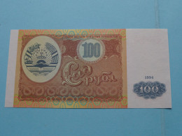 100 Rubles > Tajikistan - 1994 ( Zie/voir Photo / See Scans ) UNC ! - Tadjikistan
