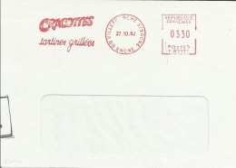 Lettre EMA Havas T 1982 Cracottes Tartines Grillées Pain Usine Metier  69 Villefranche A38/42 - Alimentation