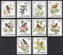 1972 San Marino 1003-1012 Birds - Spechten En Klimvogels