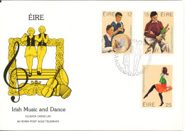 Ireland FDC 25-9-1980 Complete Set Irish Music And Dance With Cachet - FDC