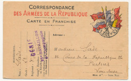 Carte FM Officielle Priorité - Cachet Génie / 15eme Bataillon / 6eme Compagnie - Secteur 133 - 1915 - Covers & Documents