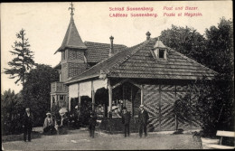 CPA Schweiz, Schloss Sonnenberg, Post Und Bazar - Berg