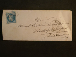 BY15 FRANCE  BELLE  LETTRE RR  1870 MELUN   A LA CHAPELLE + NAPOLEON N° 29 DECALé ++AFF. INTERESSANT ++ - 1863-1870 Napoléon III Lauré