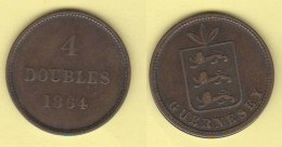 Guernsey Guernesey 4 Doubles 1864 - Guernsey