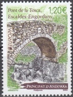 Andorre Français 2018 Europa CEPT Pont De La Tosca Neuf ** - Unused Stamps