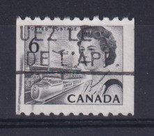 Canada: 1967/73   QE II - Coil   SG595    6c   Black [Perf: 10 X Imperf]    Used - Gebruikt