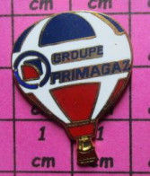 313C Pin's Pins / Beau Et Rare / MONTGOLFIERES / BALLON LIBRE TRICOLORE GROUPE PRIMAGAZ - Mongolfiere