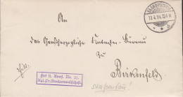 Saar Vorläufer Deutsches Reich Dienstsache Kgl. Pr. Staatsanwalt SAARBRÜCKEN 1894 BIRKENFELD (Fürstenthum) - Service