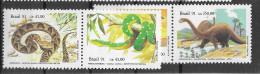 Brazil 1991 Dinosaur And Snake Set Of Two Pairs Mnh ** 5 Euros - Unused Stamps