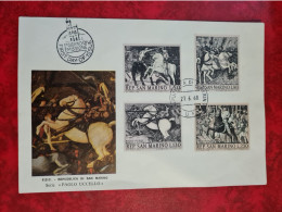 LETTRE FDC SAN MARINO PAOLO UCCELLO 1968 - Lettres & Documents