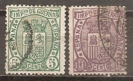 España/Spain-(usado) - Edifil  154-55 - Yvert  Impuesto De Guerra-3-4 (o) - Kriegssteuermarken