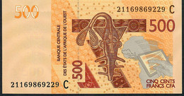 W.A.S. Burkina Faso P319Cj 500 FRANCS Dated 2012 Issued (20)21 2021 Signature 45 UNC. - West African States