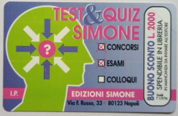 Italy Lire 1000 MINT "  Ed. Simone - Test & Quiz " - Private-Omaggi