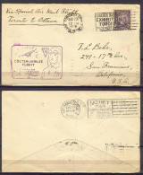 Aug  29, 1928 - Toronto Golden Jubilee Flight - Sc 144 - Enveloppes Commémoratives