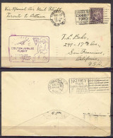 Aug  29, 1928 - Toronto Golden Jubilee Flight - Sc 144 - Commemorative Covers