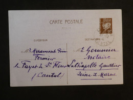 BY16 FRANCE  BELLE CARTE FM ENTIER PETAIN 1941 FAYET A LA CHAPELLE +AFF. INTERESSANT ++ - Autres & Non Classés