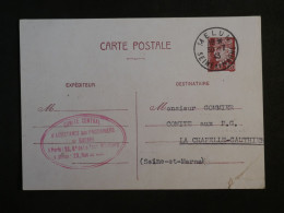BY16 FRANCE  BELLE CARTE FM ENTIER PETAIN 1943 MELUN A LA CHAPELLE +AFF. INTERESSANT ++ - Other & Unclassified