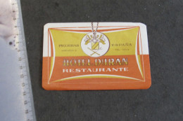 FIGUERAS - HOTEL DURAN  RESTAURANTE  - - Etiquettes D'hotels