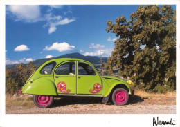 CITROËN 2 CV PHOTOGRAPHE JULIEN LAUTIER - LOT DE 2 CPM NEUVES - Voitures De Tourisme