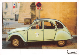 CITROËN 2 CV PHOTOGRAPHE JULIEN LAUTIER - LOT DE 2 CPM NEUVES - PKW