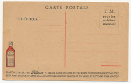 Carte FM Publicitaire - Flacon D'extrait De Frileuse ... - 1939/45 - Covers & Documents