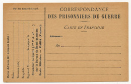 Carte FM - Correspondance Des Prisonniers De Guerre Par Le Bureau De Renseignements, école Militaire Paris - Covers & Documents