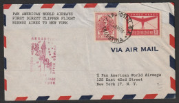 1946, Panam, First Flight Cover, Buenos Aires-New York - Luftpost